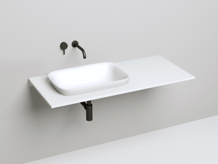Раковина из искусственного камня S-Sense Salini Marea 1802102G 60х40 полувстраиваемая цвет белый без отверстий под смеситель